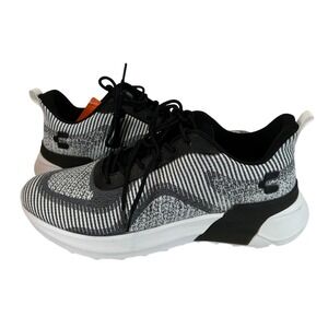 Charly Irving Mens 11.5 Sneakers Black White Knit Running Shoes